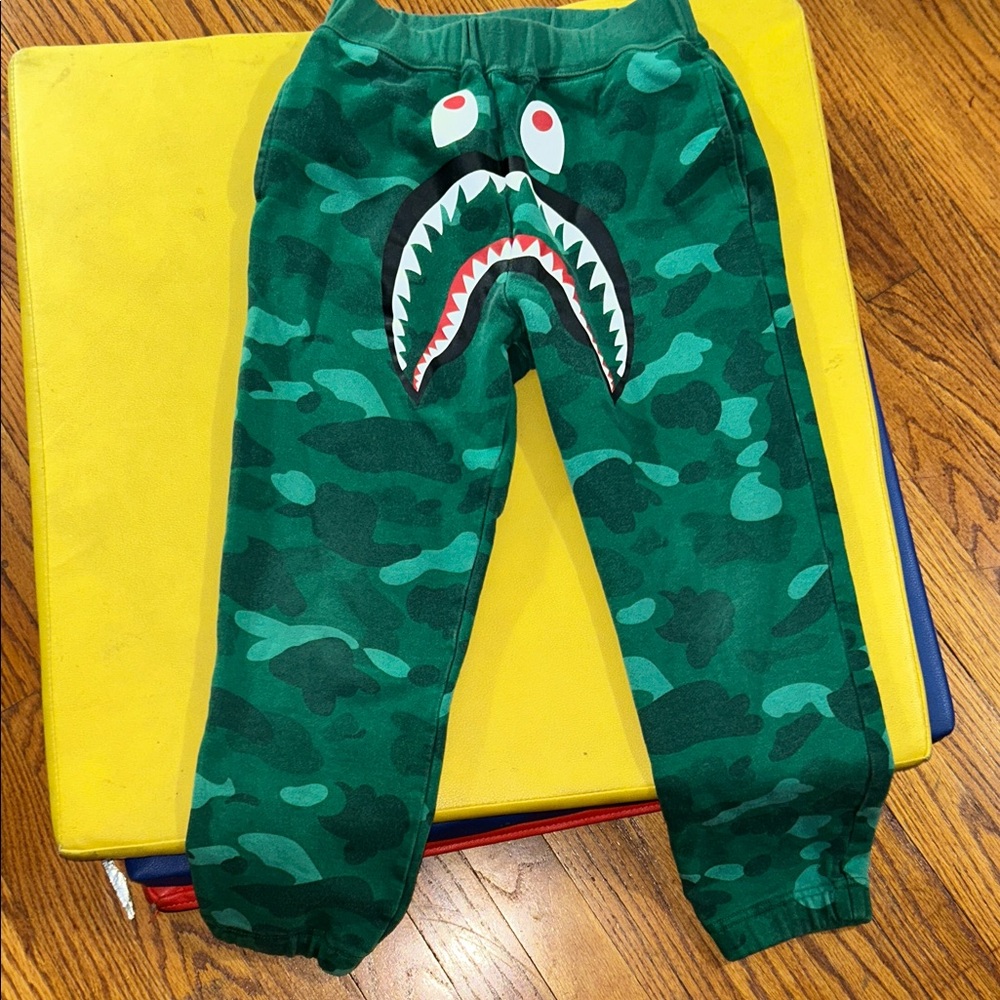 Green Camouflage Shark Face Joggers